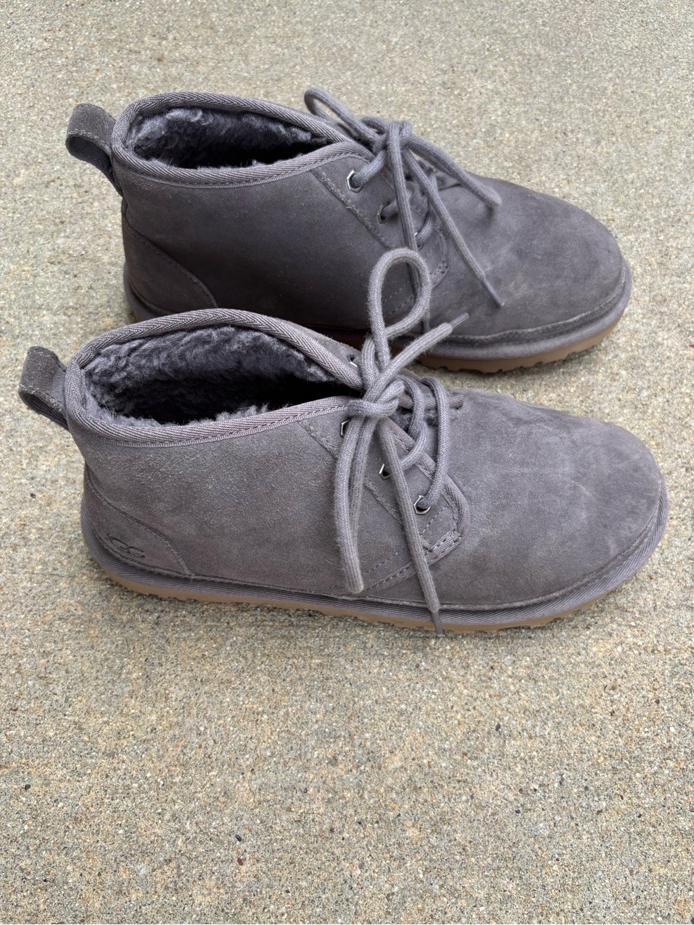 UGG Neumel Women’s Grey Suede Lace-Up Chukka Boots Size 9